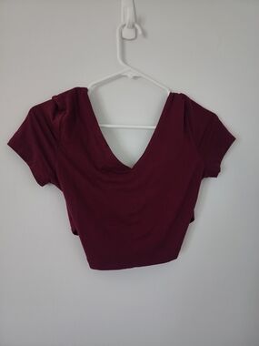 Sozy Deep Berry Ada Crop Top - S NWOT